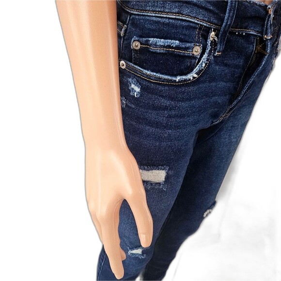Hollister Skinny Women's Blue Distressed Jeans - Picture 5 of 9